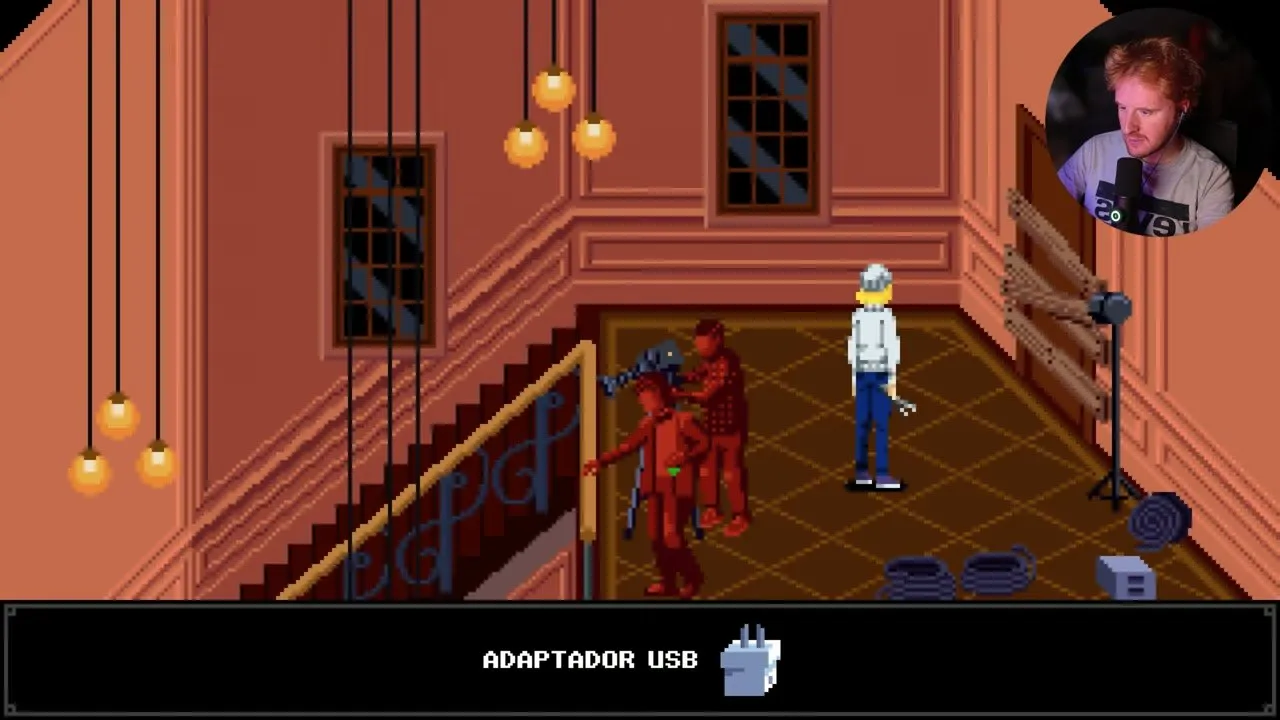 Tenebris Somnia first floor USB Adapter pickup at the top of the staircase