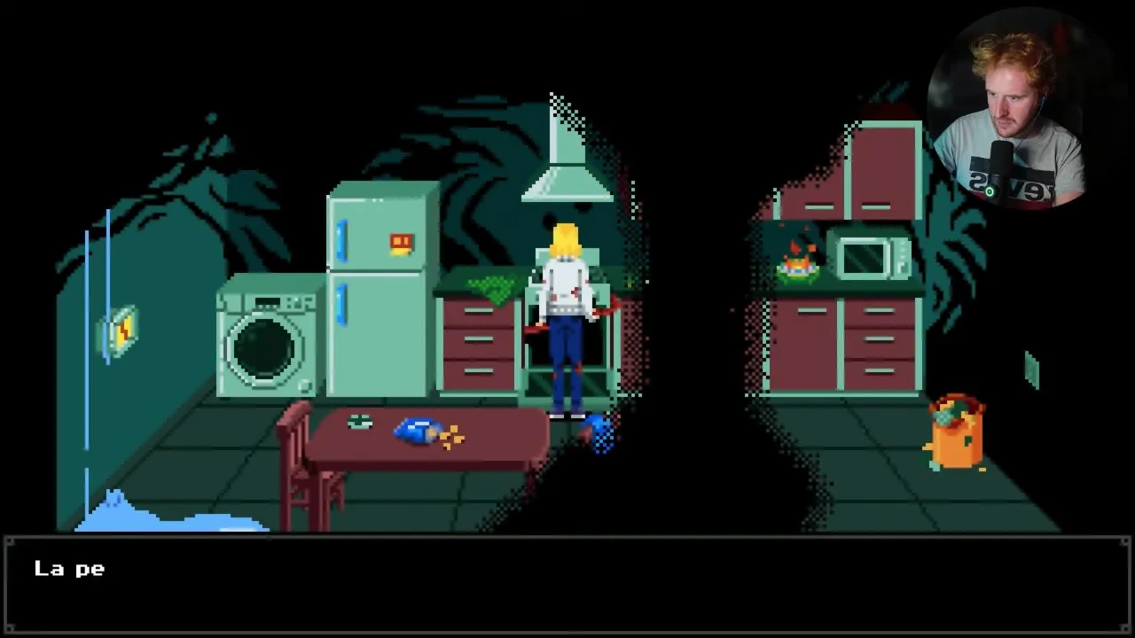 Tenebris Somnia Aurifer walkthrough: Julia stands directly in front of the kitchen oven